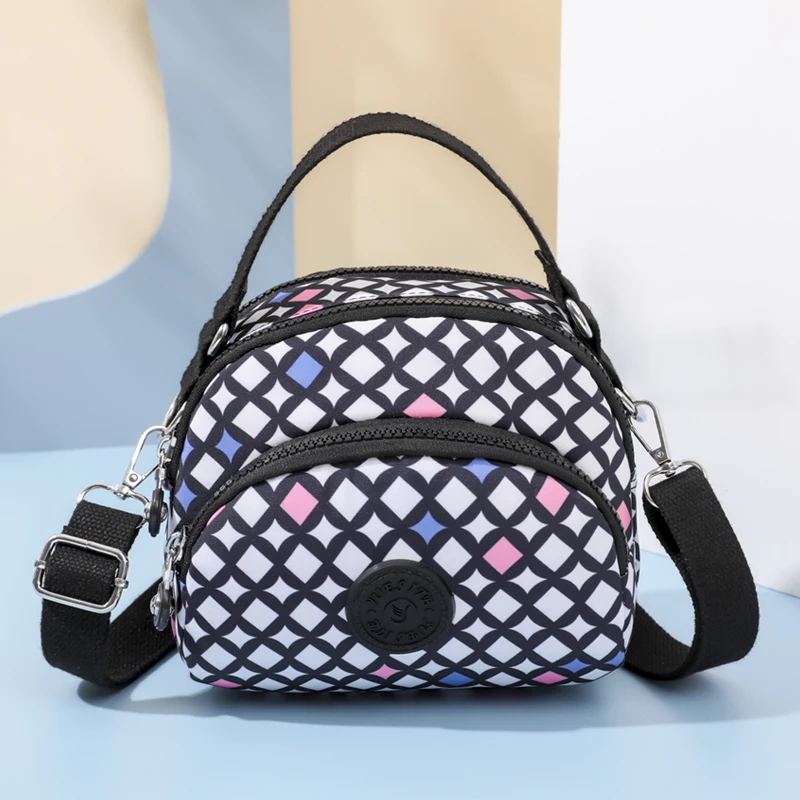 Women Shoulder Messenger printing Bag Nylon Oxford Lightweight Waterproof Zipper Package Large Capacity Travel for Girls crossbody bag,women handbags