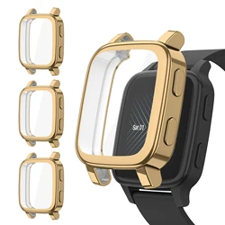 Premium Soft TPU Screen Protective Case - Durable Bumper Shell Cover for Garmin Venu SQ Series (Gold)