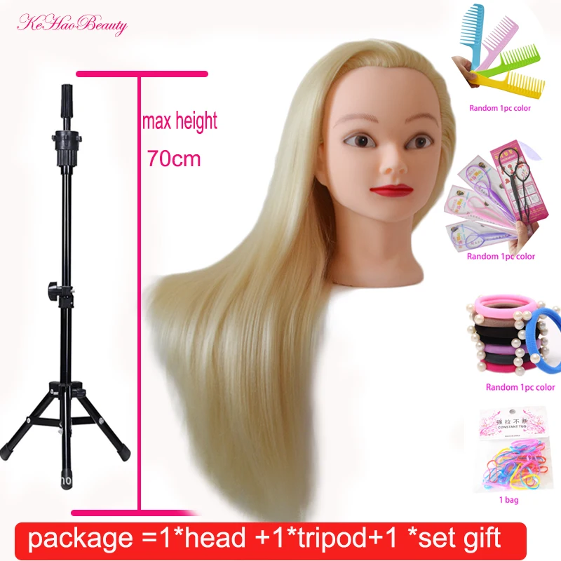 Buy FRCOLOR Set Hairdressing Practice Head Training Head Stand