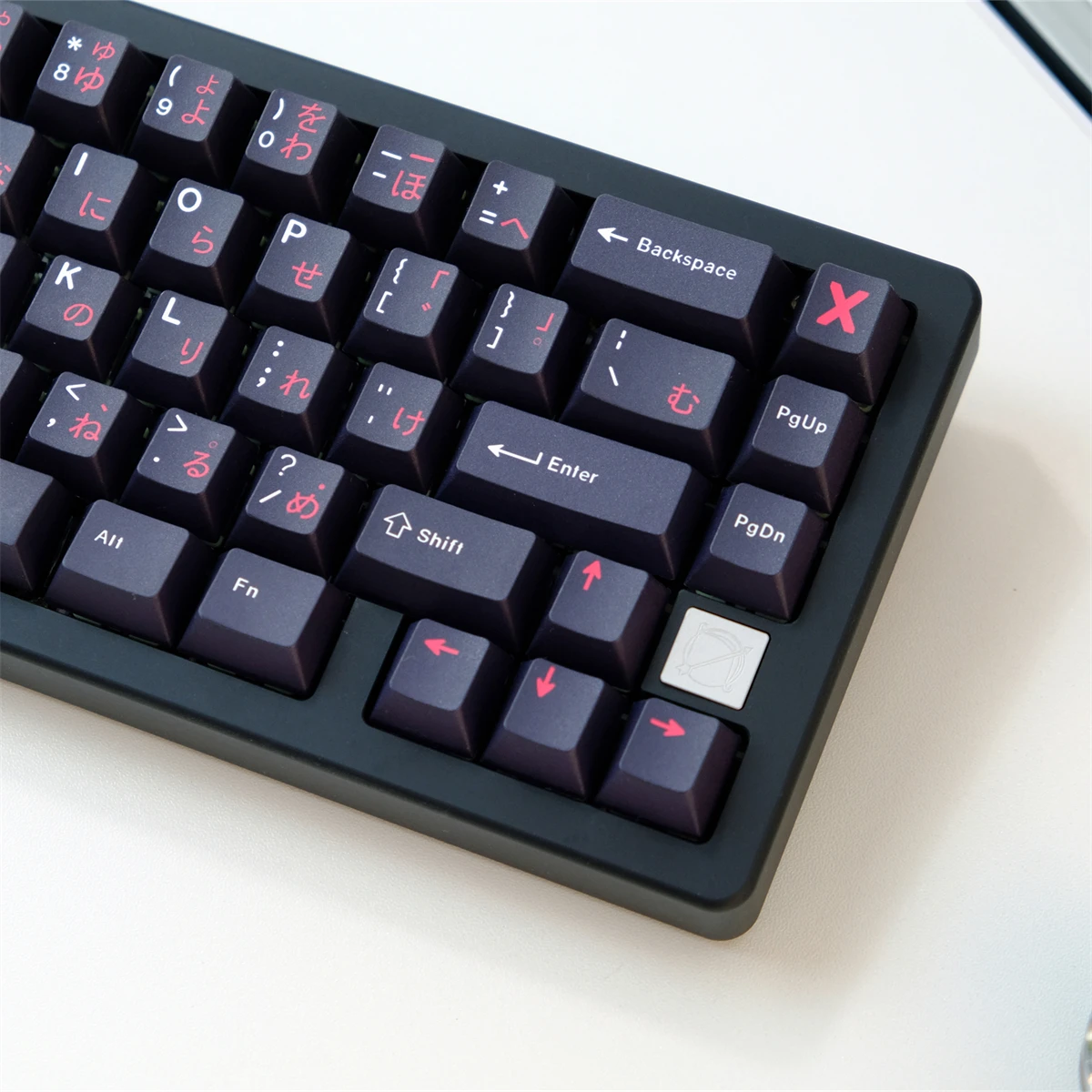 Chaves Gmk Wob Preto Vermelho Japonês Keycaps Cereja Perfil Pbt Tintura Sublimação Teclado Mecânico para mx Switch 129 - Imagem 4