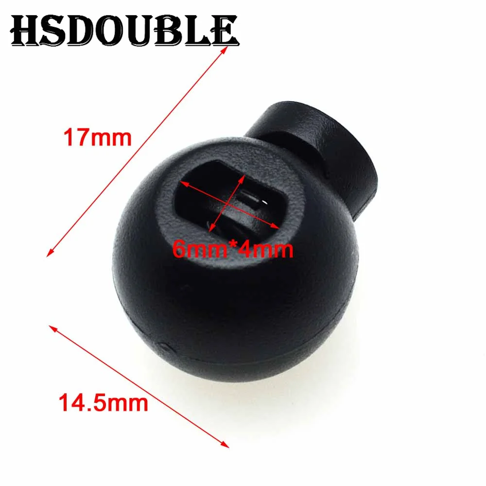 Cord lock stopper 10 Pcs/Pack Toggle Clip Plastic Black For Bags/Garments