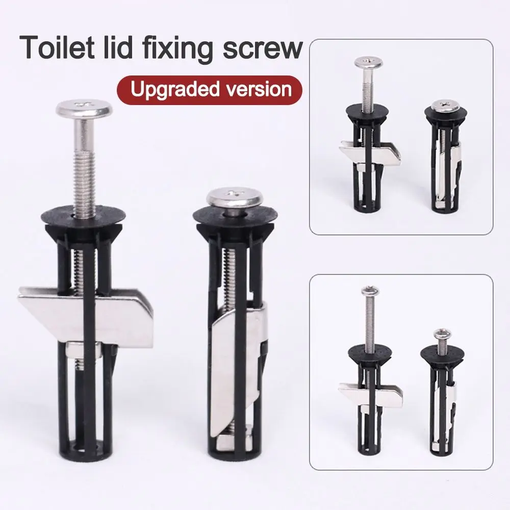 2Pcs Heavy Duty Toilet Seat Fastener Bolt Kit Universal Toilet Seat Bolts Stainless Steel Toilet Seat Screws Replacement Kit