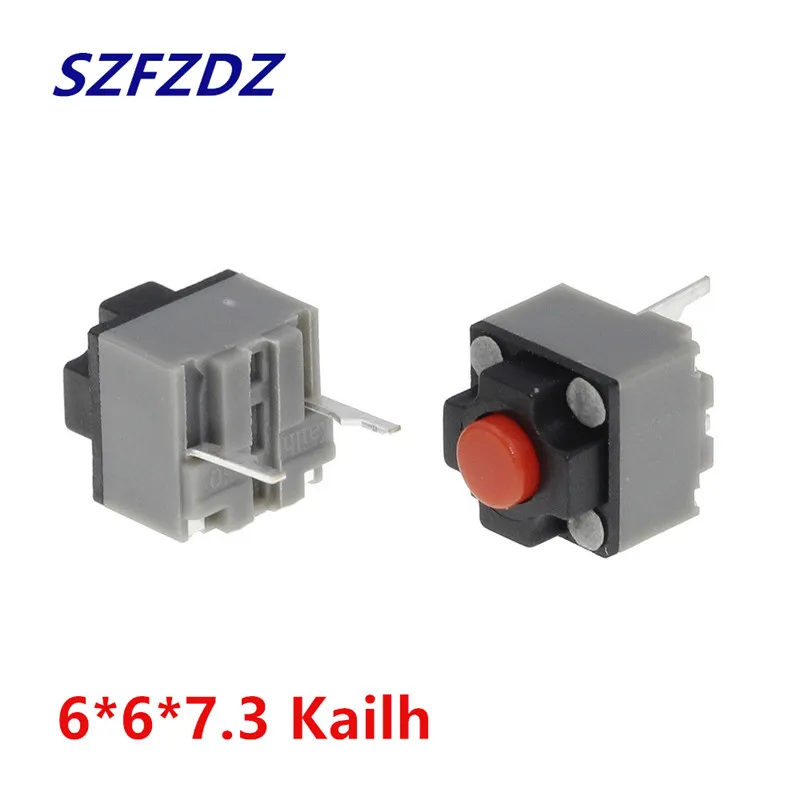

10Pcs 6*6*7.3 Kailh square silent micro switch Mute switch can replace a rectangle micro switch 8 millions lifetime 6X6X7.3mm
