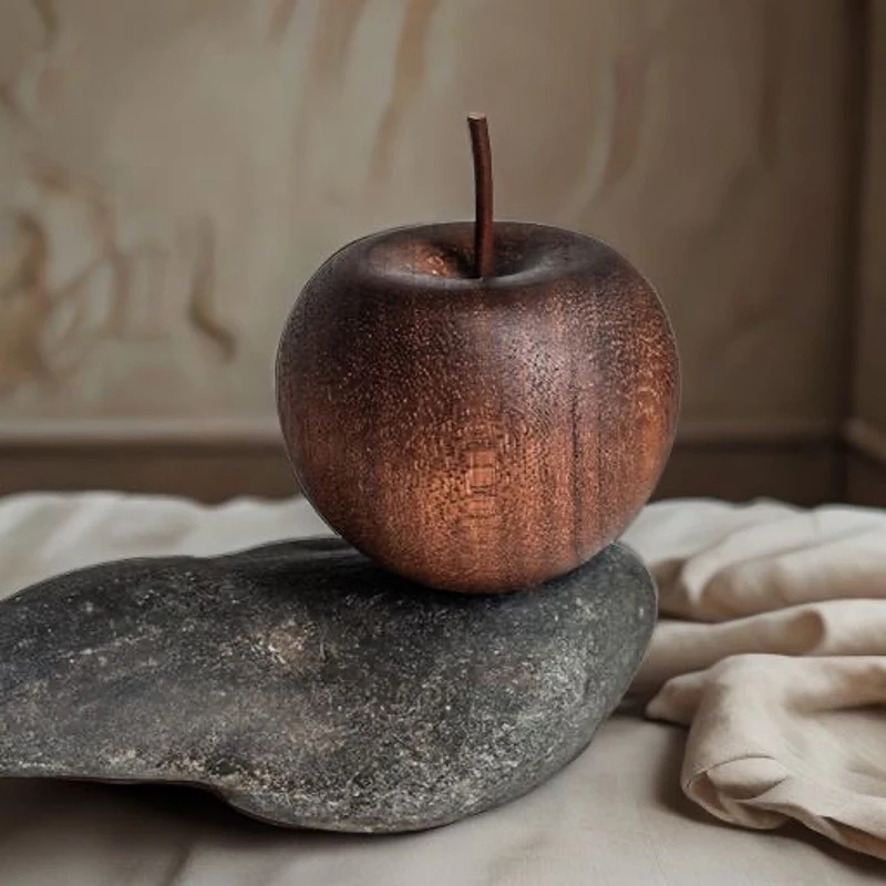 1/3pcs Of Wooden Apple Shaped Essential Oil Diffuser Fragrance Diffuser Suitable For Home Bathroom Car Decoration