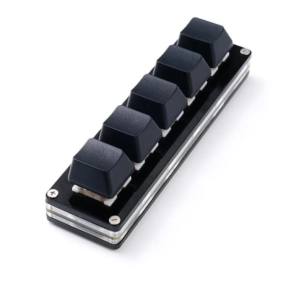 커스텀 미니 5키 키보드 USB 유선 DIY 단축키 프로그래밍 가능 매크로 기계식 키보드 블랙 (게이밍/사무용)