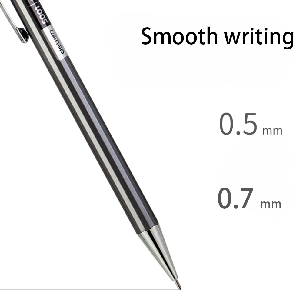 Deli Metal Mechanical Pencil Set for Drawing 0.5mm 0.7mm Professional Drawing Pencils Механический Карандаш for  School Supplies 5