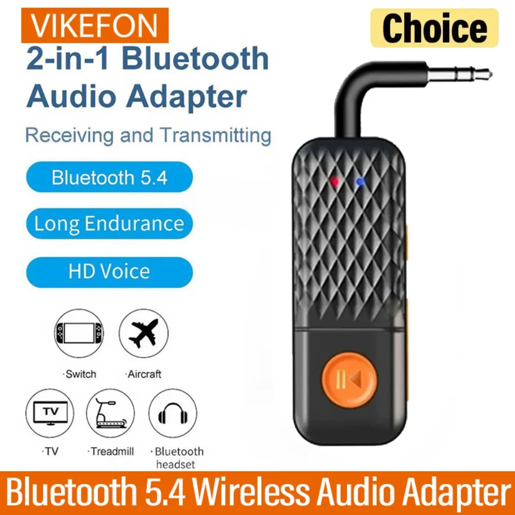 Wireless Audio Adapter Bluetooth 5.4 AUX Transmitter