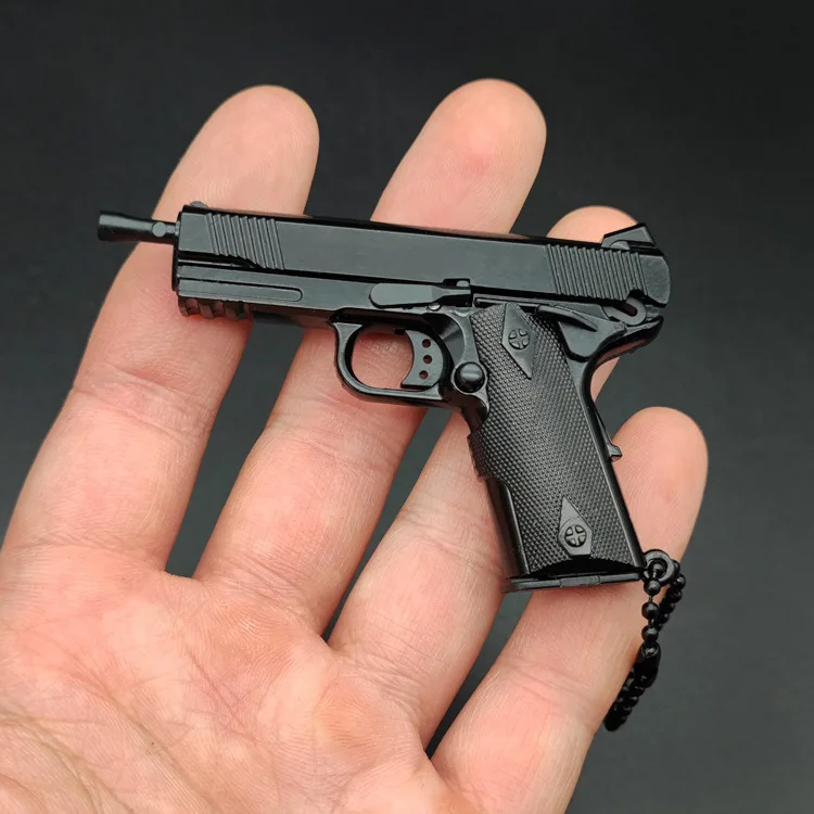 Metal Gun Model 1:3 Untitled Kimber 1911 Model Keychain Pendant 3