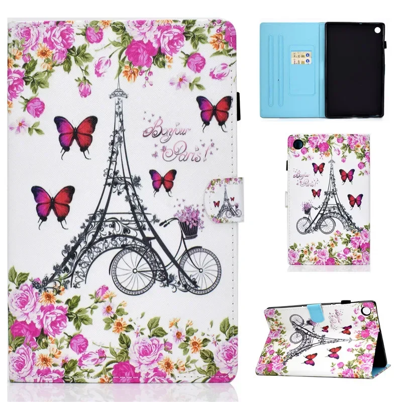 Premium Kids Protective Case for Galaxy Tab A8 2021 - Magnetic Wallet TPU Cover with Fun Print Design, 10.5 Inch