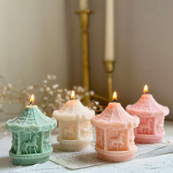 3D Carousel Candle Mold 1