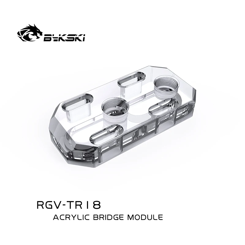 Bykski Computer Case Distro Plate Modifica Modulo Bridge Su E Giù Distanza 20Mm Offset Regolabile Rgv-Tr18