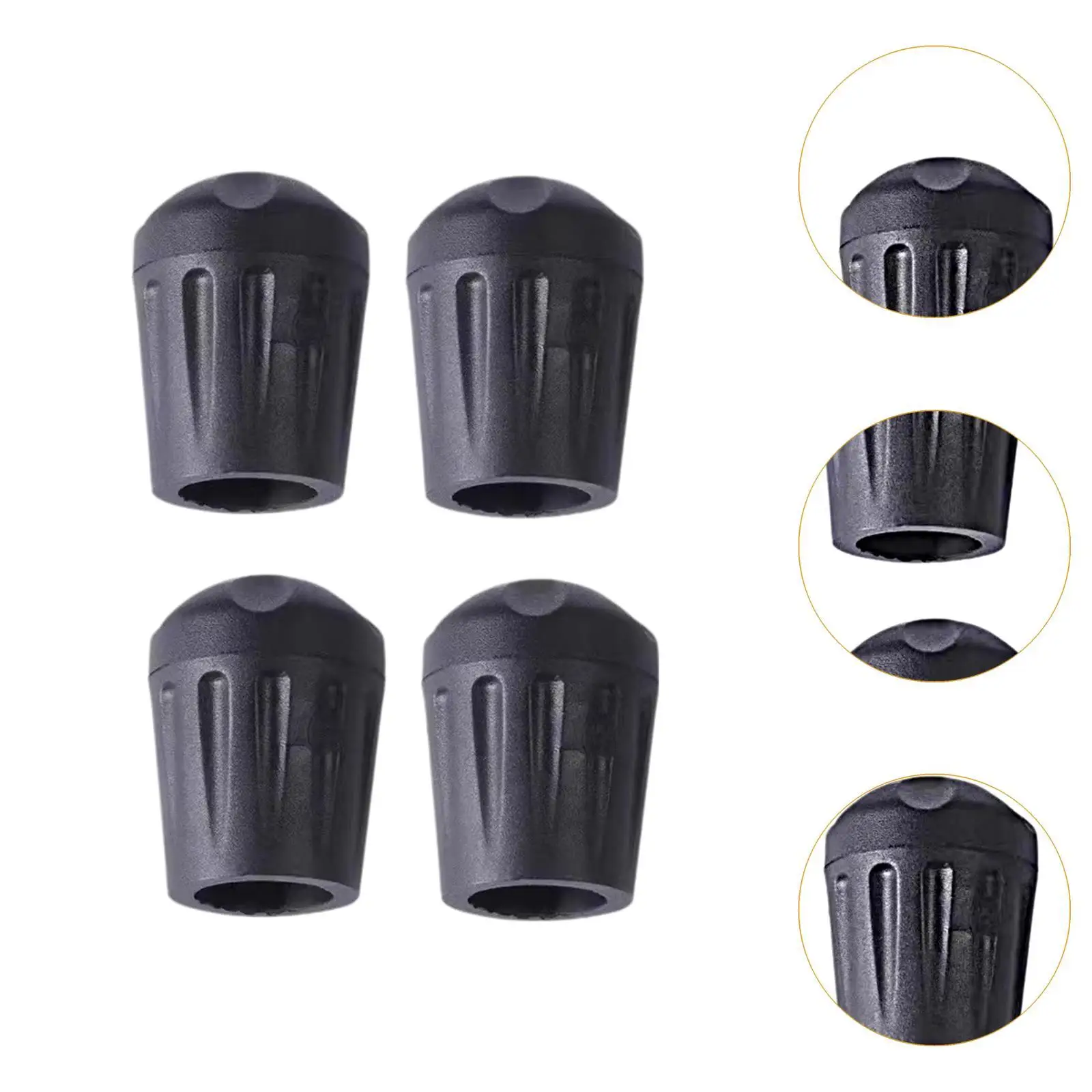 Set of 4 Noise-Dampening Non-Slip Reusable Rubber Chair Foot Covers