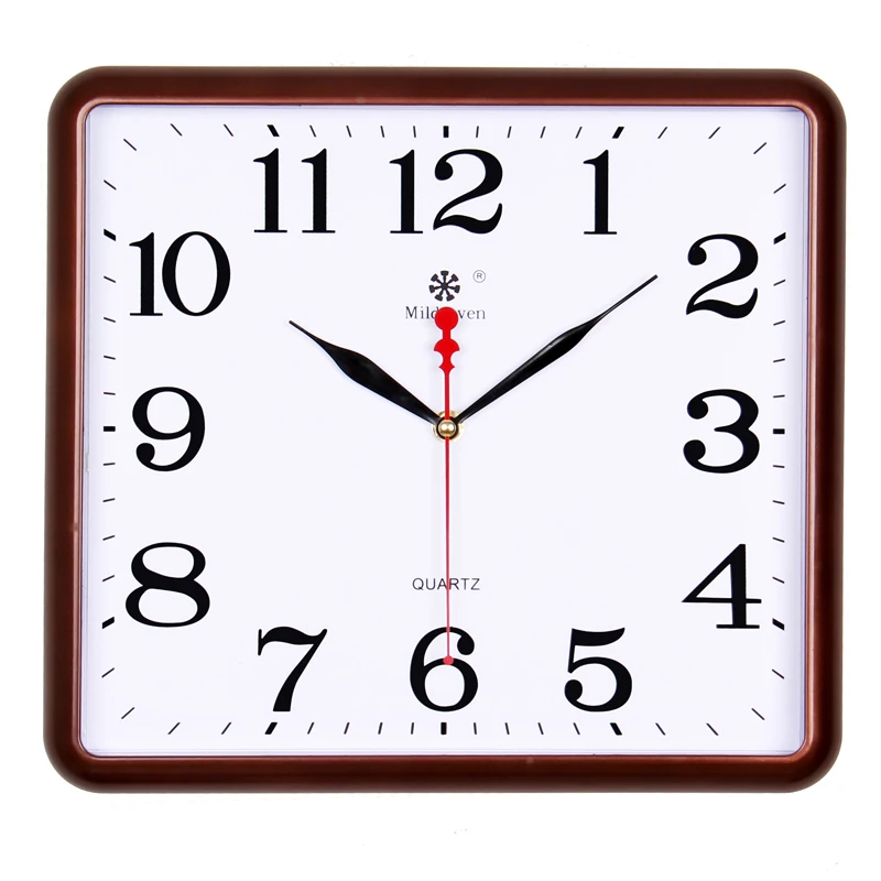 Large Square Digital Wall Clock with Led Calendar Color:Style 10;Sheet Size:13INCH 33X33CM