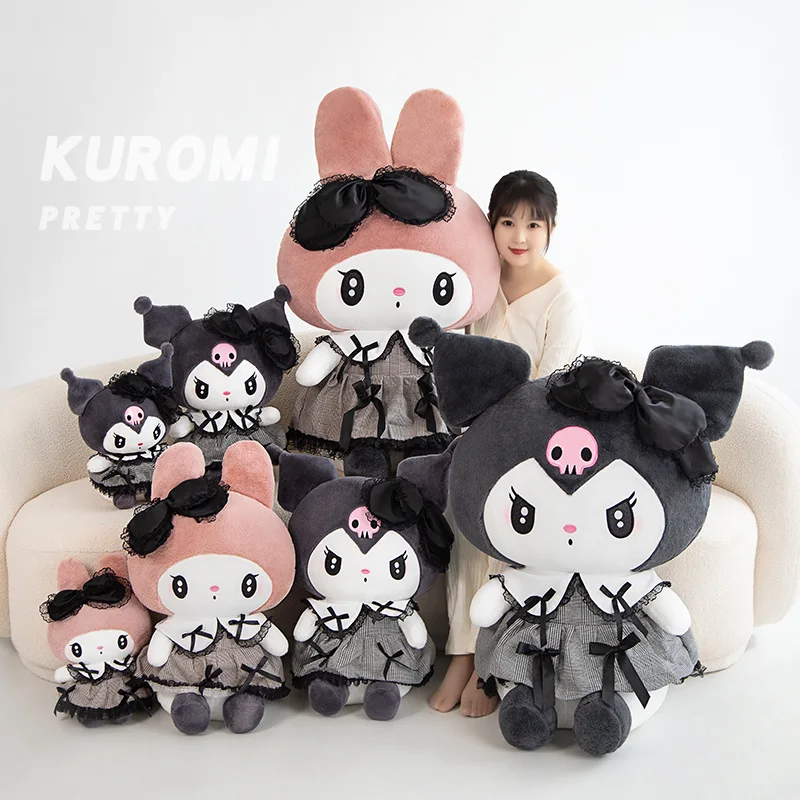 Sanrio Big Size Gothic Style Kuromi My Melody Plush Toy Kawaii