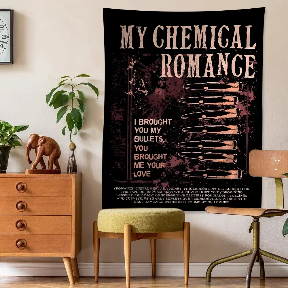 My Chemical Romance Band Hanging Bohemian Tapestry Hanging Tarot Hippie Wall Rugs Dorm Home Decor