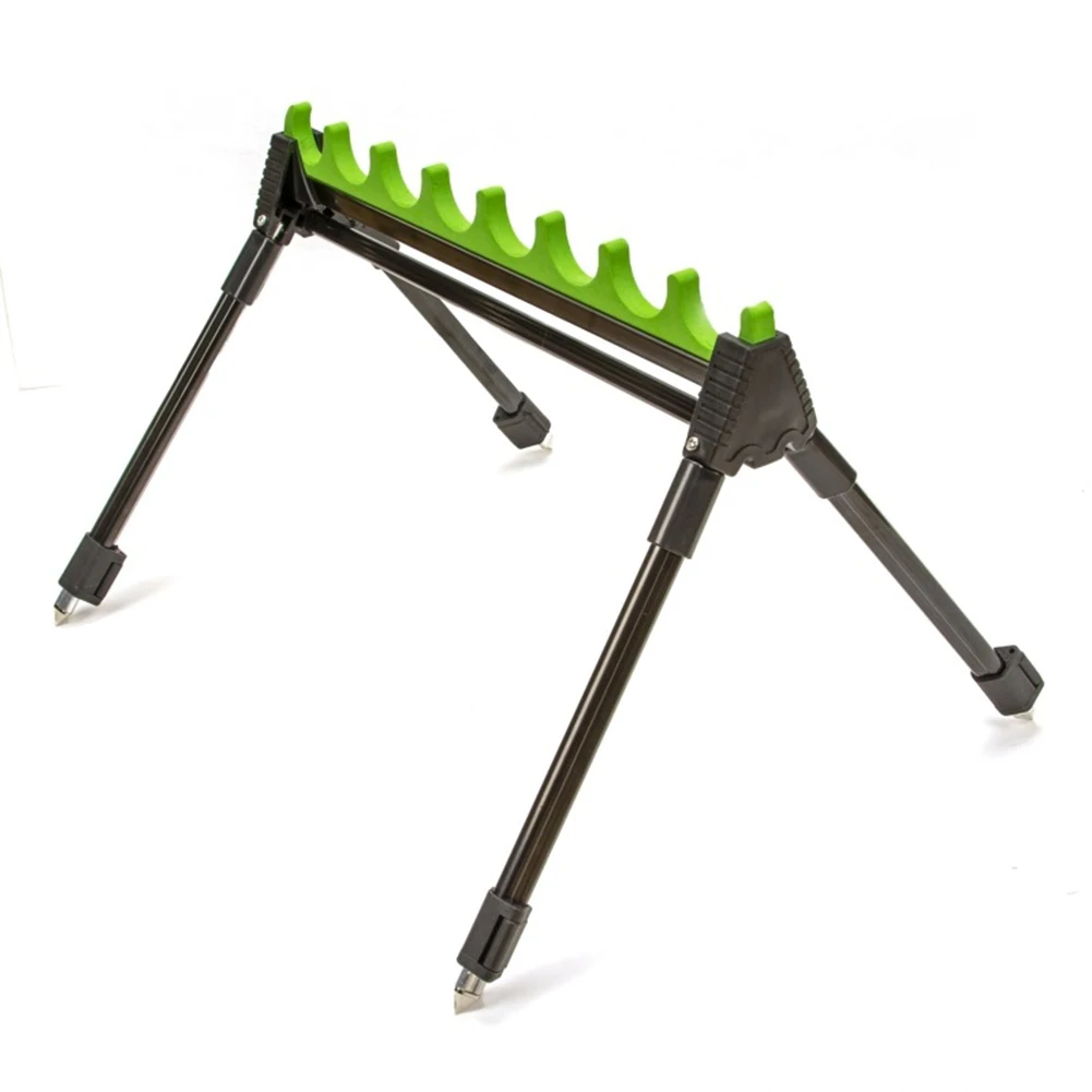 

1pc Fishing Rod Holder Stopper Long Roost 2-section Telescopic 4 Leg 8 Rig Roost Kit Fishing Rod Holder Stopper Long Roost