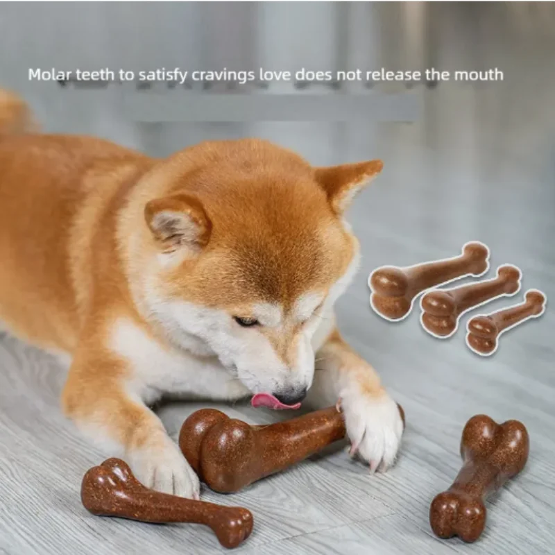 Natural Non Toxic Dog Bone Chew Toy Durable Anti Bite Puppy Toy for Small Medium Large Dogs 3