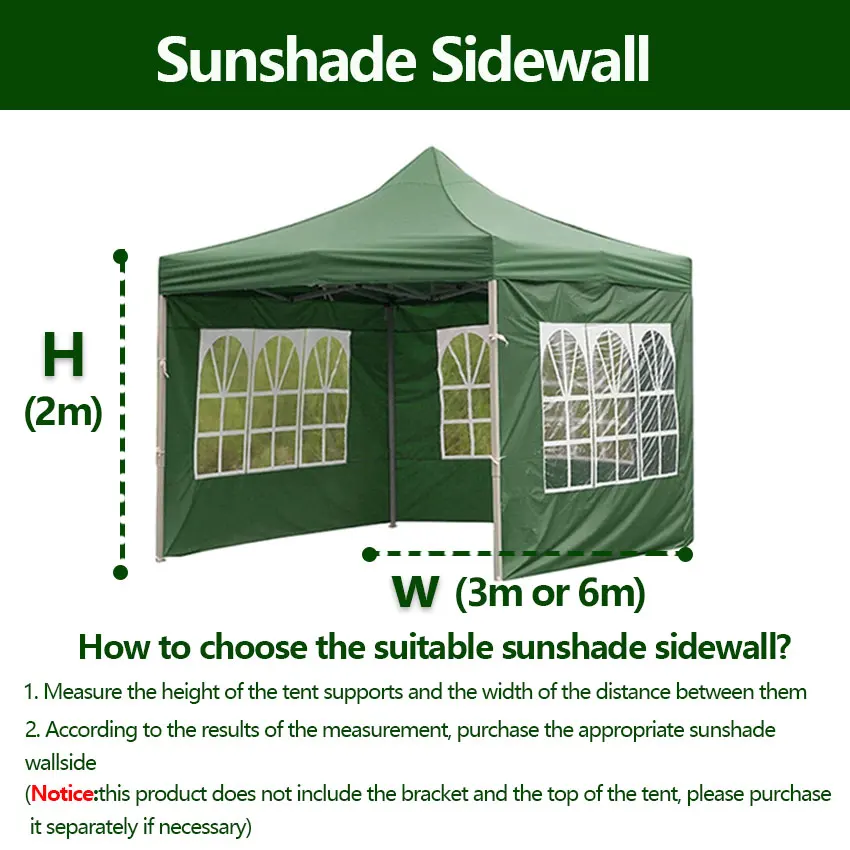 Description Picture 3 of itemWear Resistant with Window Foldable Outdoor Patio Sun Shelter Tent Camping Supply Tent Side Cloth Camping Tent