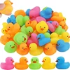 50 PCS Rubber Duck Bath Toys Multicolor Bath Ducks Bulk Float Duck Baby Bath Toy for Shower Birthday Party Favors Gift 1