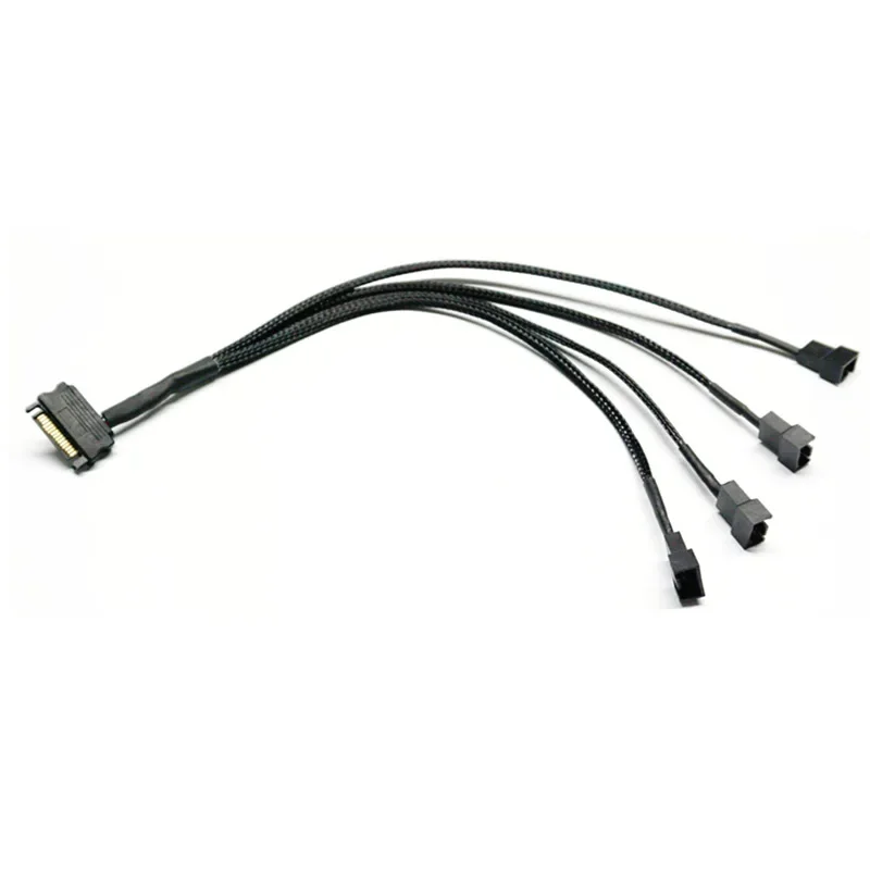 PC 컴퓨터 냉각 팬 분배기 허브 컨버터 어댑터 연장 와이어 코드, SATA 1-3 4 5 4 핀 전원 케이블