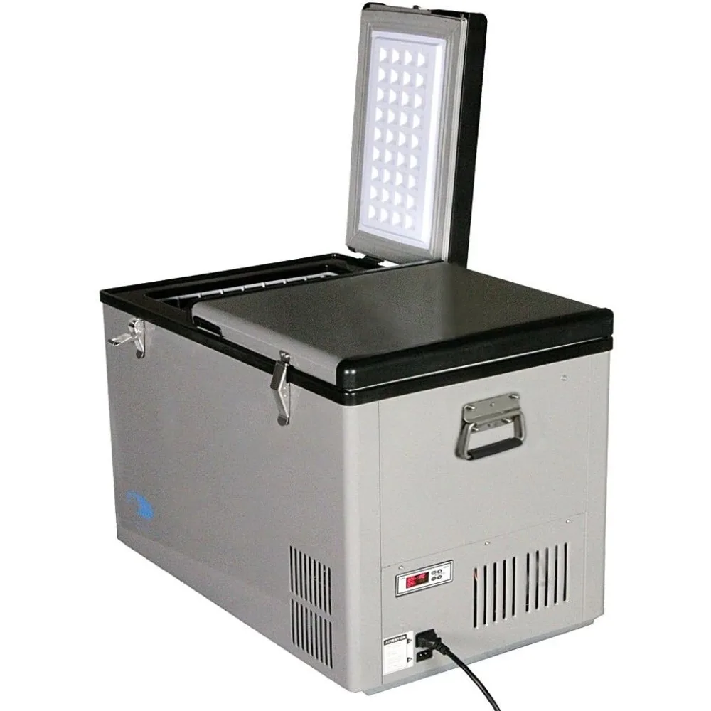 FM-62DZ 62 Quart Dual Zone Portable Refrigerator and Deep Freezer Chest, AC 110V/ DC 12V, Real Freezer for Car, Home