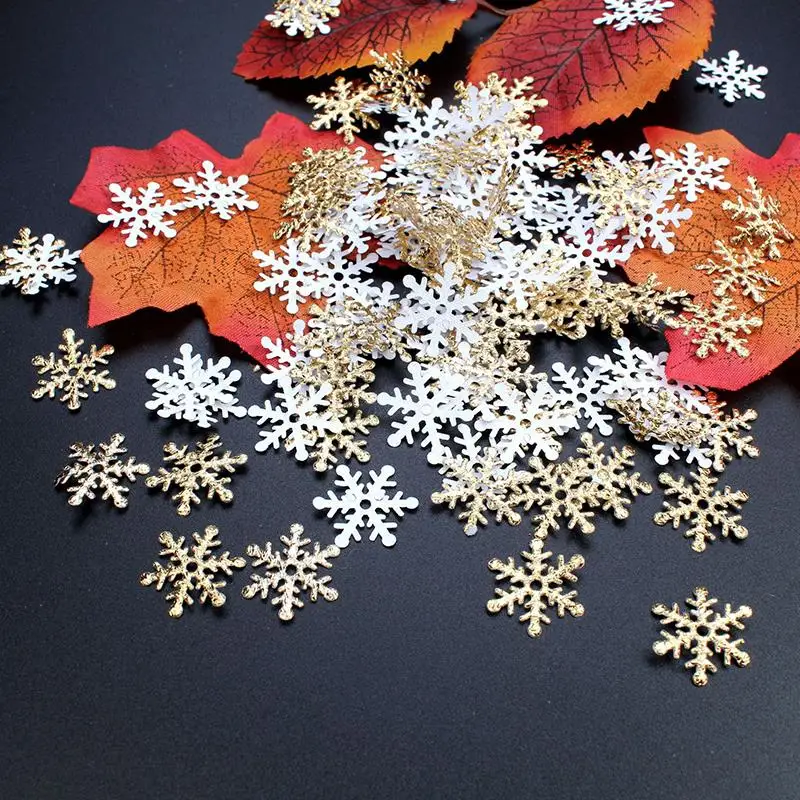 thumbnail image 1 of 200pcs 300pcs lots Christmas Snowflakes Confetti Artificial Snow Xmas Tree Ornaments Decorations for Home Party Wedding Decor, 1 of 5