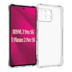 Shockproof Airbag Clear Silicone TPU Phone Case - Air Cushion Protection for T Phone 2 Pro 5G (Airbag Clear Case)