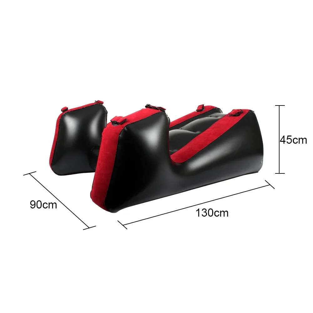 Adult Games Sex Furniture Aid With Straps Sex Tools For Couples Women Flocking PVC Chair Bed Inflatable Split Leg Sofa Mat