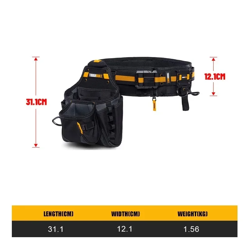 ToughBuilt TB-CT-101-3P 3-Piece Builder Tool Belt Set Tools TOUGHBUILT Packaging Bag 2