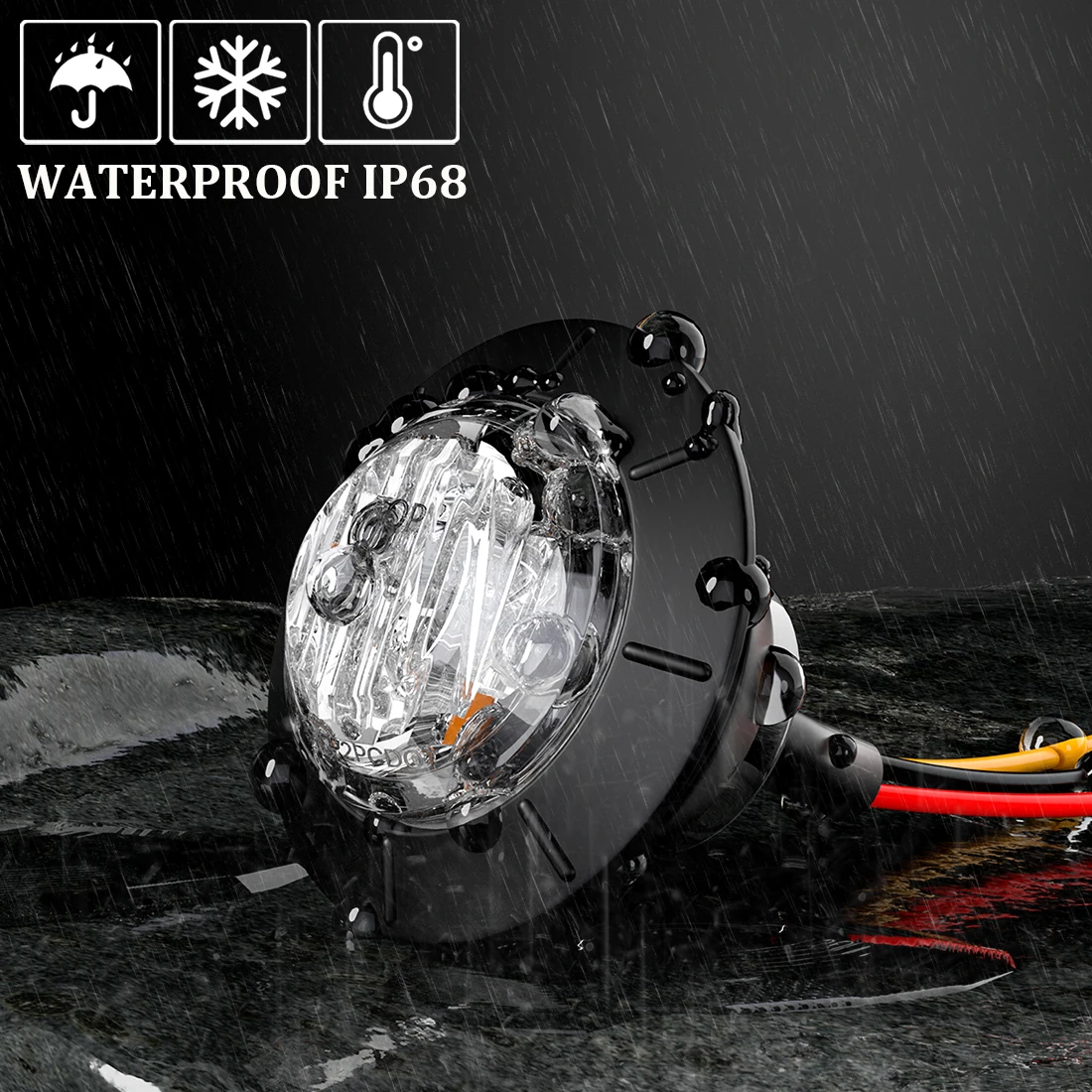 PSPEQT 12V  ÷ ̵ Ŀ LED , 3/4 ġ  Ҹ Ʈ ƮϷ DRL ǥñ Ŭ    