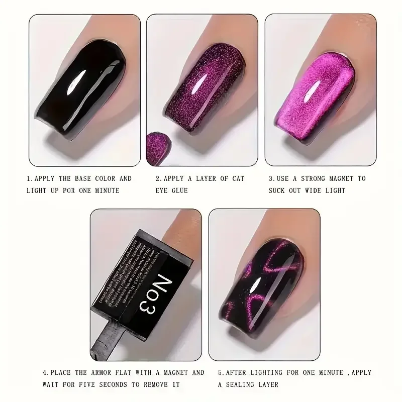 Magnetic Nail Art Tools Nail Art Cat Eye 3D Heart Shaped Magnet Cat Eye Magnet Love Pattern Magic Suitable for DIY Gel Polishing