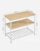 VASAGLE Kitchen Island with 3 Shelves, 47.2 Inches Width Kitchen Shelf with Large Worktop, Stable Steel Structure, Industrial 6