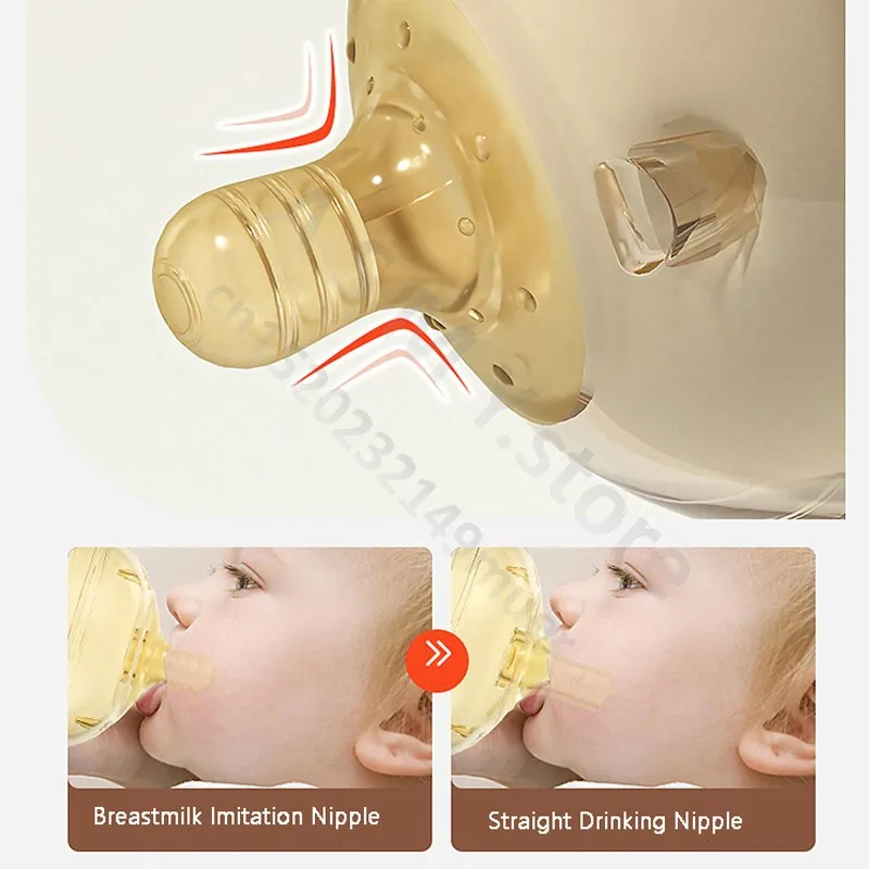 Newborn baby bottle/wide mouth break bottle/nano nipple/drinking nipple/duck nipple/learning drinking cup/big baby bottle 3