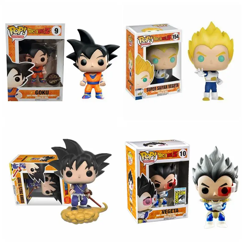 Funko Pop Del Anime Del Giappone Dragon Ball Z 154 10 Vegeta 09 24 Goku Super Saiyan Trunks #107 Goku #109 Majin Bu #111 Action Figure Giocattolo