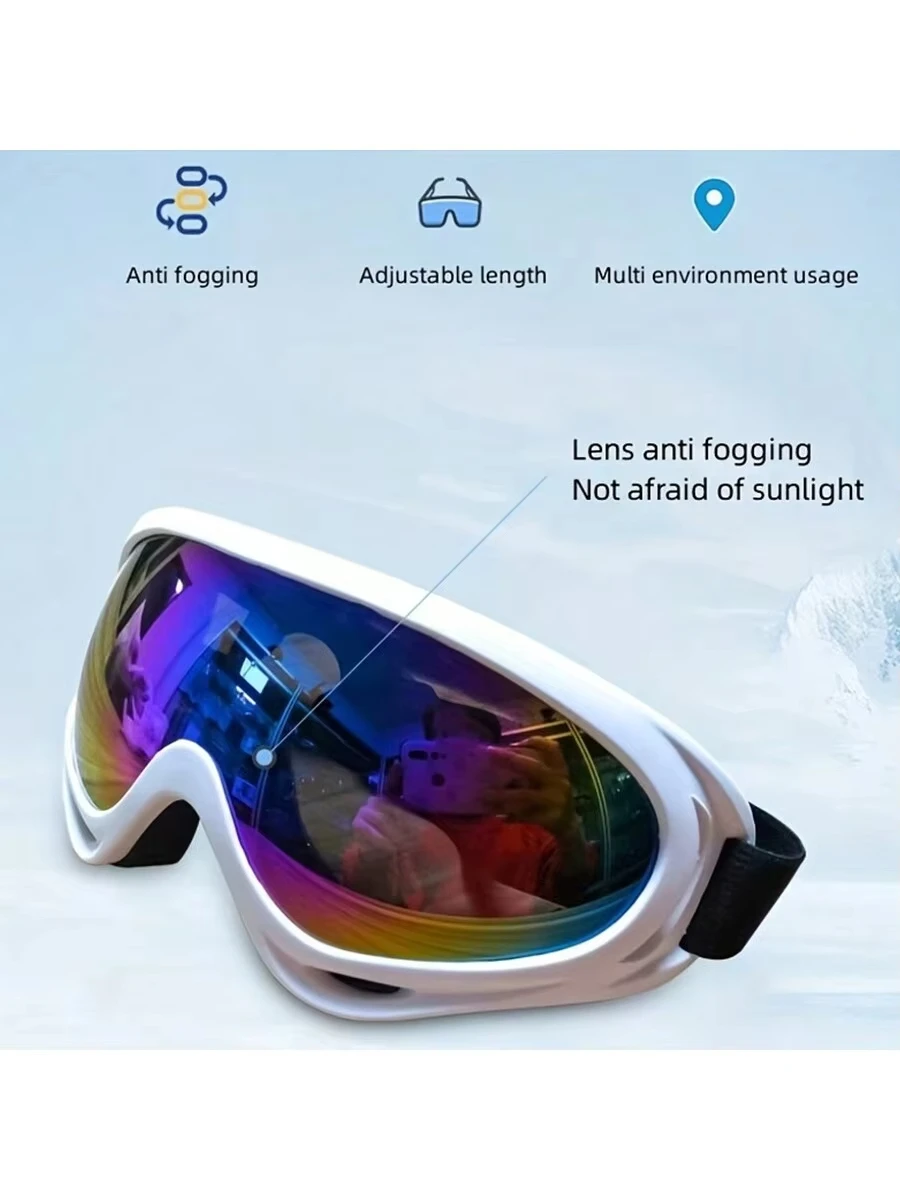 1pc Large Frame Polarized Ski Goggles For Men And Women, Windproof Snowproof UV Protection Anti-Fog Snowboard Goggles For Outdoo 5
