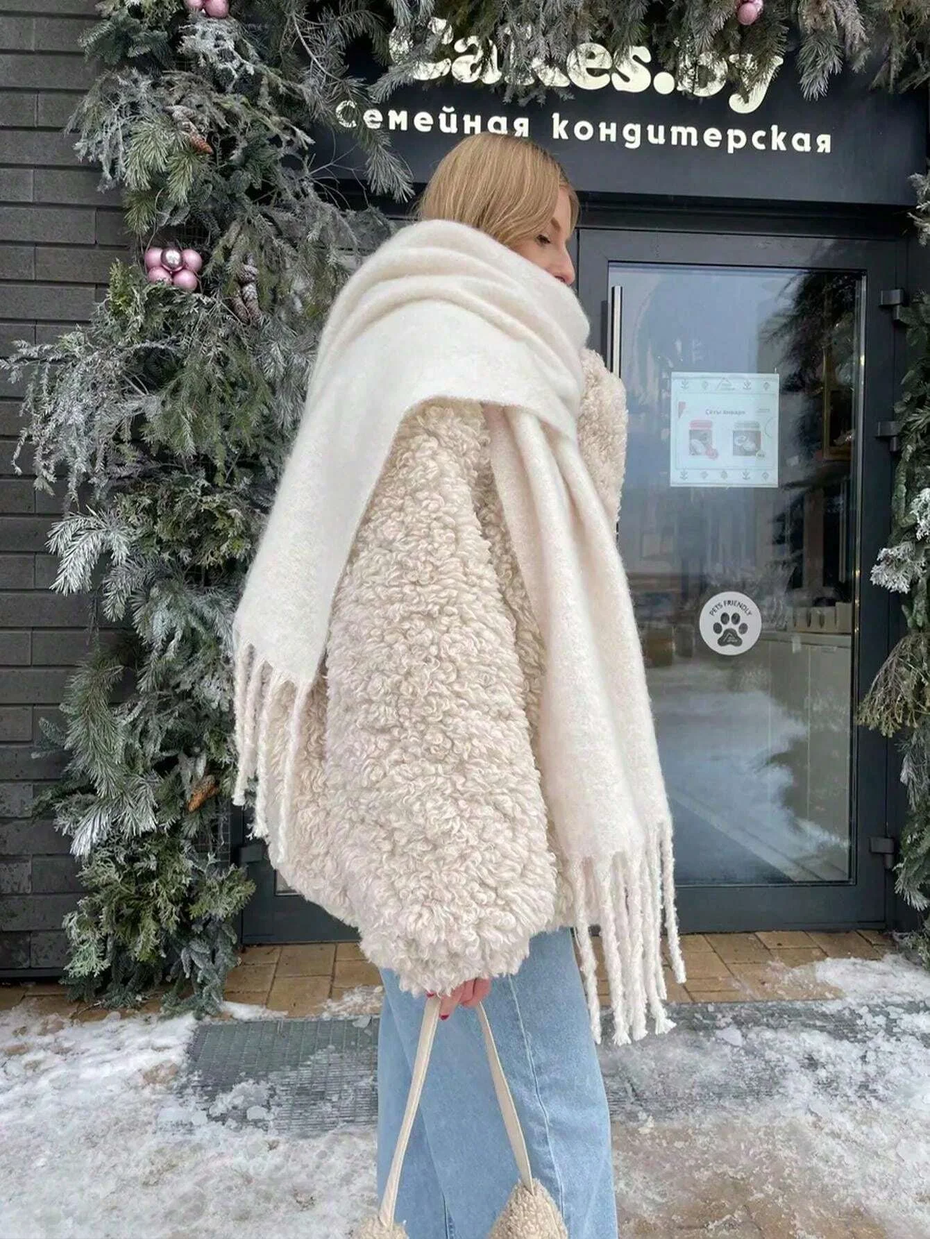 Luxury Winter Scarf Cashmere Warm Pashmina 1