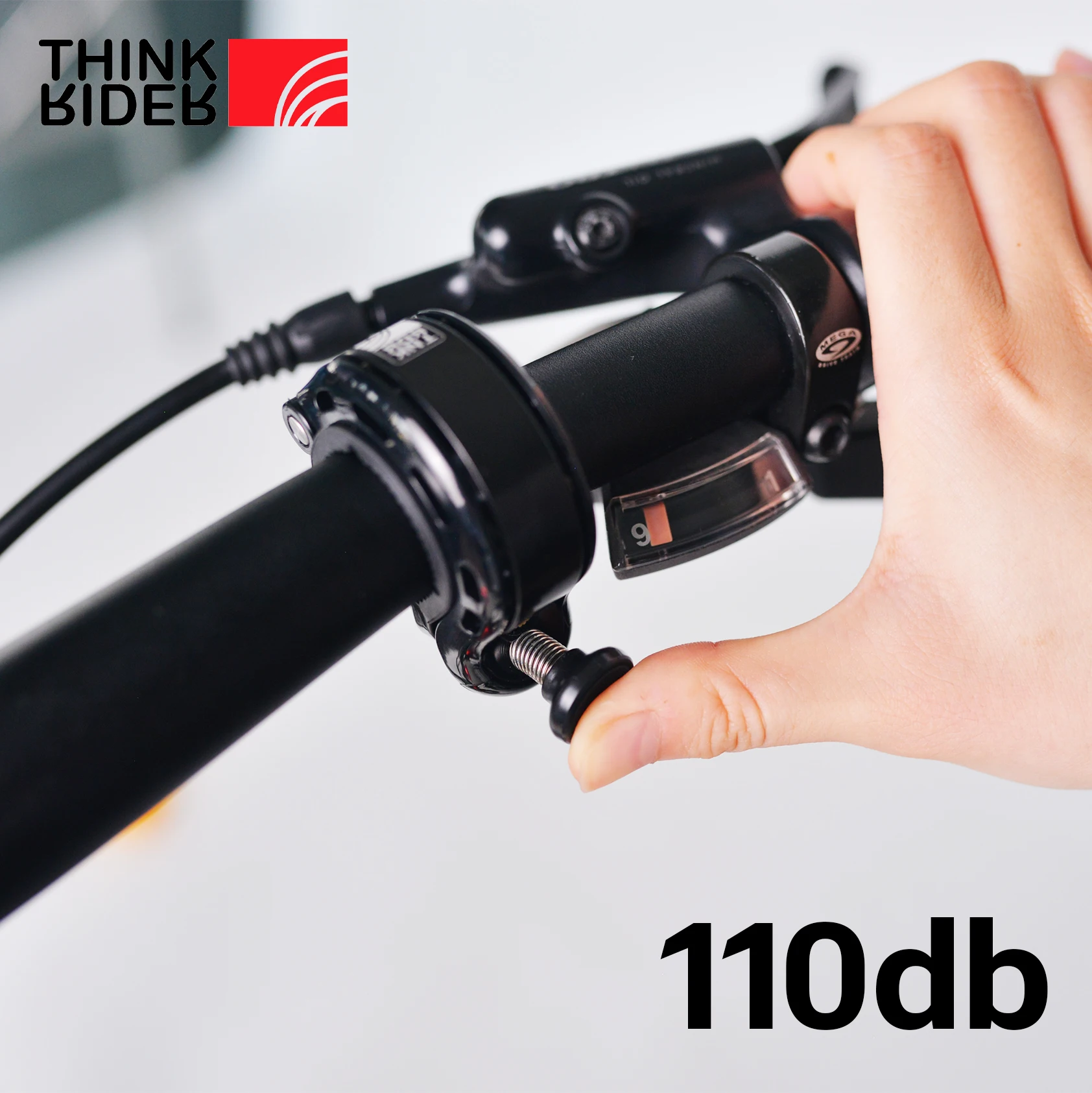 Bicycle Bell ThinkRider Stainless Bicycle Bell Ring MTB Cycling Horn Bike Handlebar Bell Crisp Sound Horn for Bicycle Safety Bike Accessories