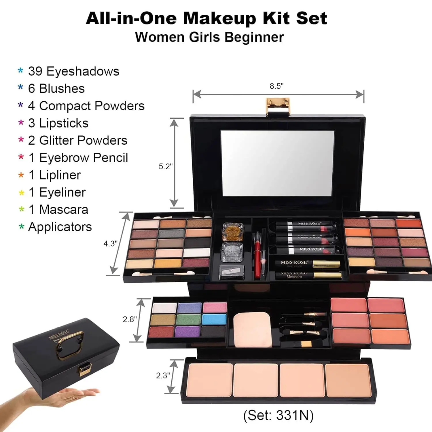 58-color professional makeup kit image 2