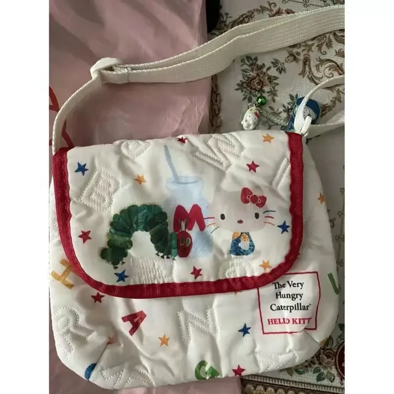 Backpacks For Women Kawaii Mini Cute Anime Hello Kitty All-Matching Embroidered Sweet Shoulder Underarm Cosmetic Bag