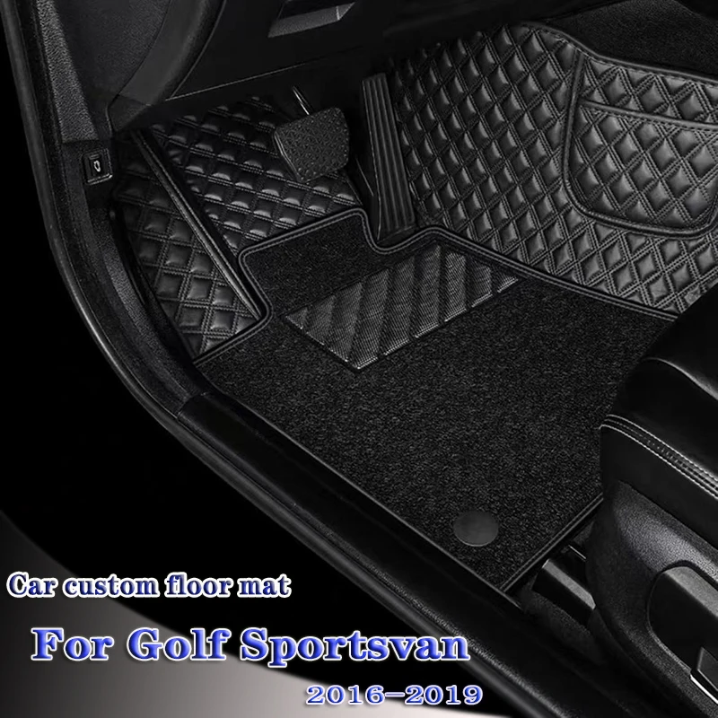 

Car Floor Mats For Golf Sportsvan 2016 2017 2018 2019 Custom Carpets Leather Rugs Auto Styling Accessories For Volkswagen vw