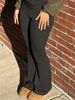Flared Leggings Crossover V Waist Women's Yoga Pants Control Tummy High Waist Breathable Wide Leg Pants Casual Elegant Trousers 4