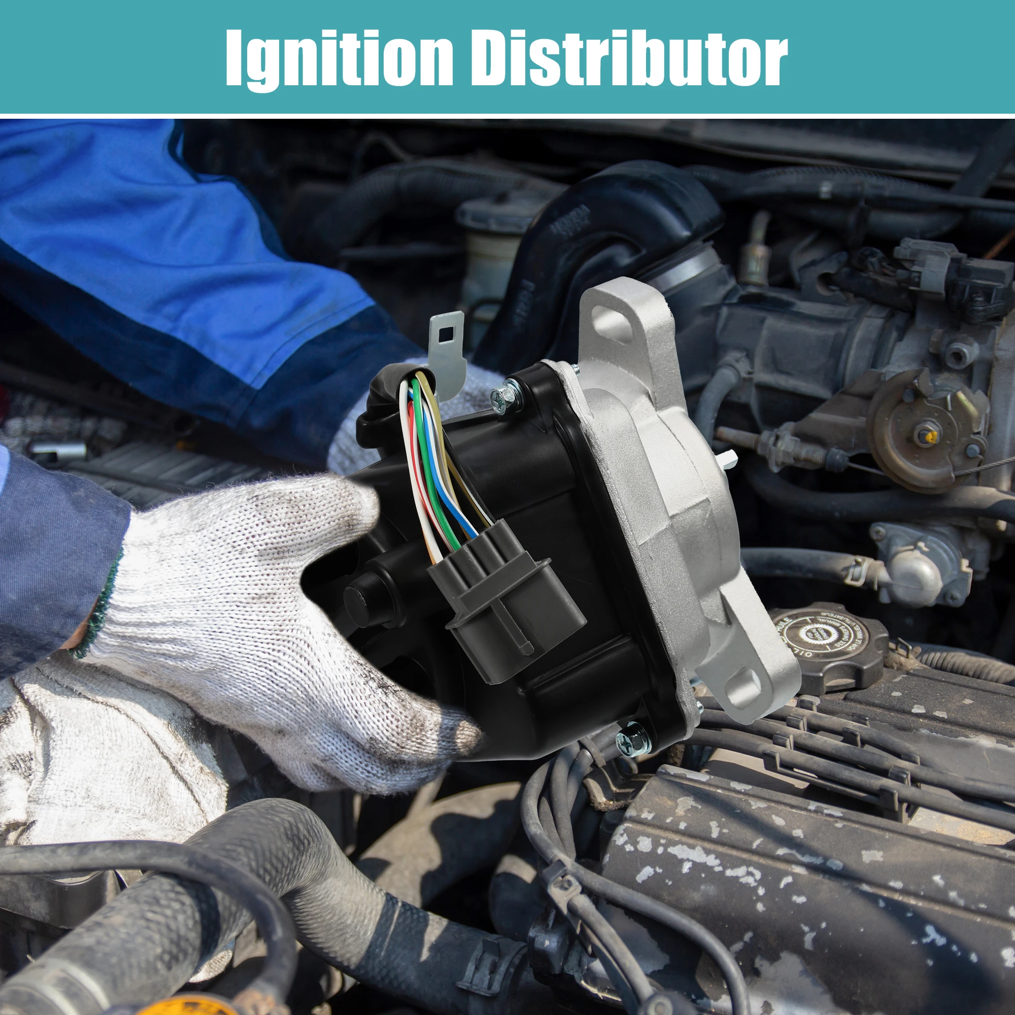 Uxcell Replacement Ignition Distributor for Honda Civic for Acura EL 1.5L/1.6L SOHC 1999 2000 TD-91U TD91U TD63U TD-63U TD-7