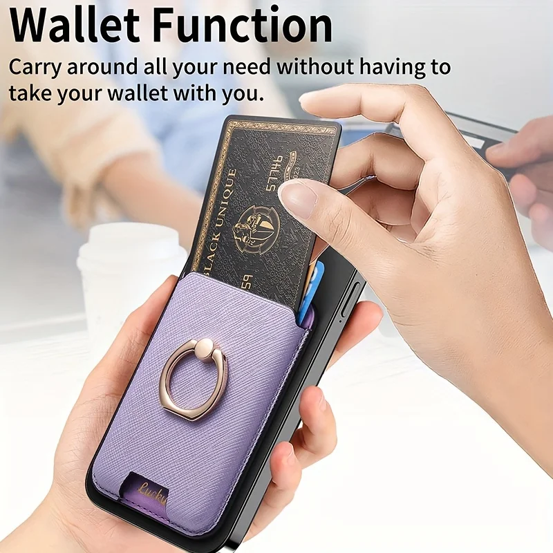Magnetic Universal Card Holder with Built-in Powerful Magnet - Holds 3 Cards