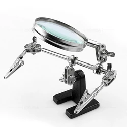 Adjustable Magnifying Soldering Clamp with Welding Iron Bracket (1PCS)