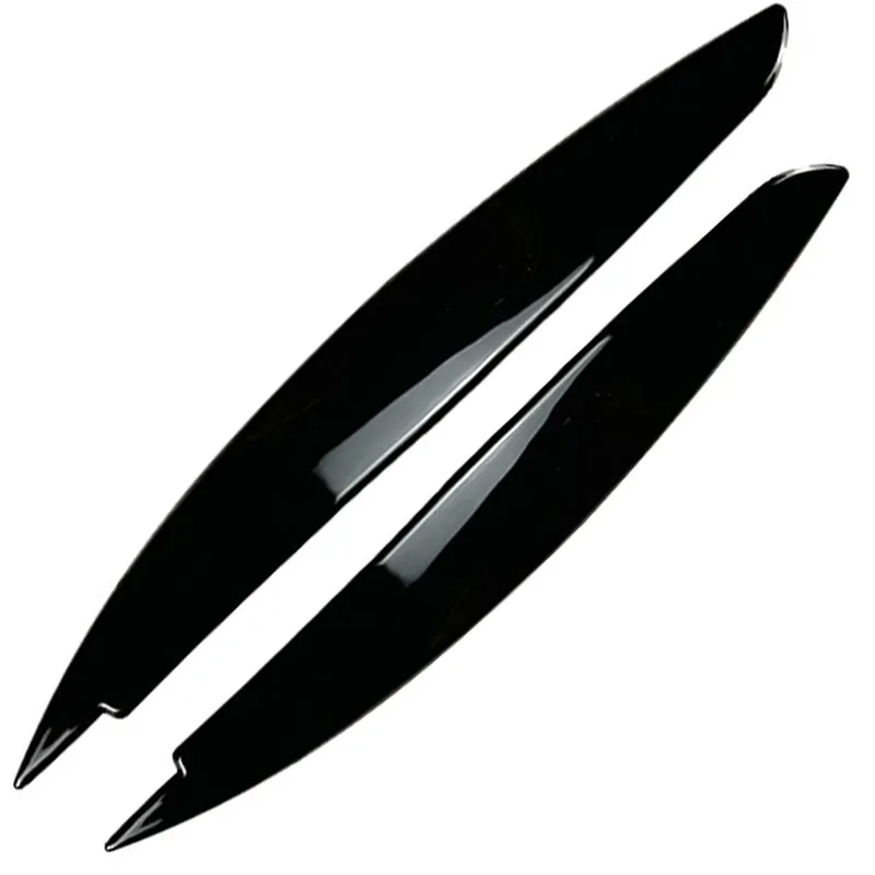For BMW 1 Series E81 E82 E87 E88 Car Headlight Lamp Eyebrows Cover Trim Auto Eyelids Lids ABS Gloss Black Carbon Fiber 2008-2013