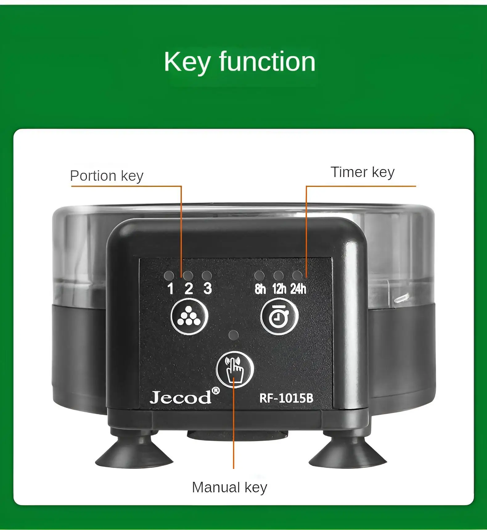 Automatic Fish Feeder｜Dual Moisture-Proof Bins｜100ml Capacity｜Precise Timing｜Anti-Jam Multi-Feed Compatible｜Easy to Clean