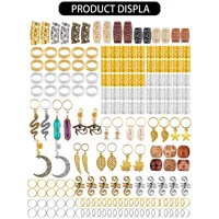 184PCS DIY Crystal Stone Horus Eye Moon Dreadlock Beads Hair Accessories for Braids Braid Clip In Hair Beads  for Hair Braiding 2