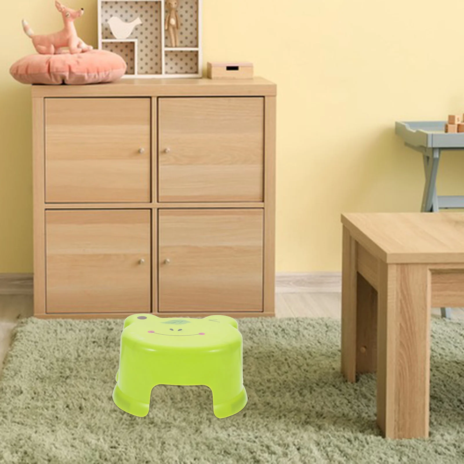 Stool Step Bathroom Kids Chair Squatting Foot Bedside Toilet Portable