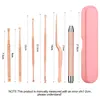 Ear Cleaner Set Earpick Ear Wax Remover Ear Spoon Curette Ear Cleaning Spiral Earpick Earwax Removal Ear Cleaner Kit with Light 6