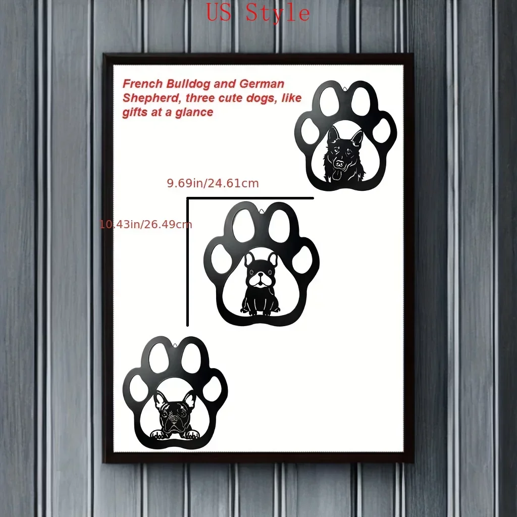 

Paw Wall Decor for Living Room Dog Wall Hanging Art Decor Bathroom Decoration for Home Decor French Bulldog or German Shepherd G